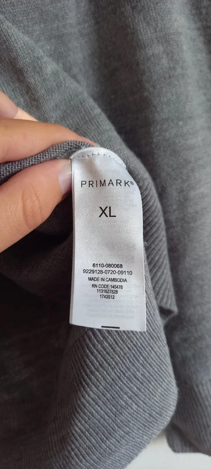 Pull col V gris primark XL – photo 4